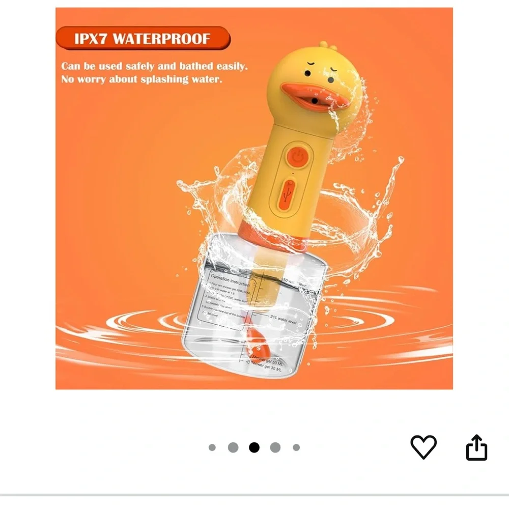Duck-Shaped for Dogs Foam Dispenser - Yellow